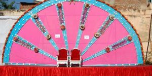 Half Round Wrought Iron Wedding Stage