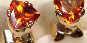 Natural Citrine Stud Earrings