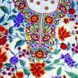 Ladies Floral Embroidered White Ethnic Kurta