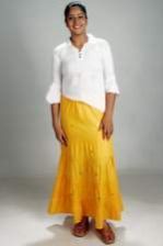 Ladies Cotton Yellow Skirt