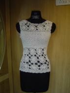 Ladies Cut Sleeve White Cotton Top