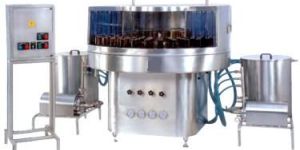 ROTARY SEMI AUTOMATIC BOTTLE WASHING MACHINE