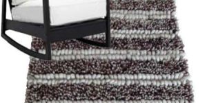 Wool Felt Pebble Stripe Rug