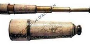 Antique Leather Brass Telescope