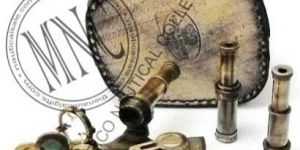 Antique Brass Sextant With Leather Case