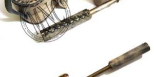 Antique 6 Inch Golden Brass Binocular