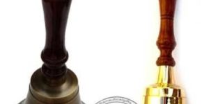 Solid Brass Hand Bell with Wooden Handle