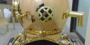 Wooden Base Divers Helmet