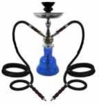 Blue Double Hose Hookah