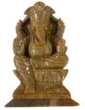 6 Inch Semi Precious Stone Ganesha Statue