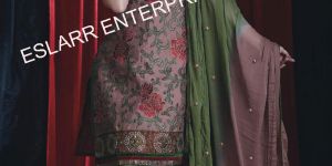Ladies Embroidered Kurti with Churidar and Dupatta