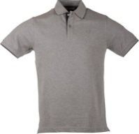 Black Melange Polo Plain T Shirt