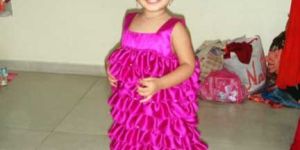 Girls Satin Frills Gown