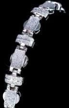 Mens Silver Fancy Bracelet