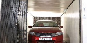 Traction Based Car Parking Lift Manual Door