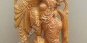 Sandal Wood Radha Krishna Statue