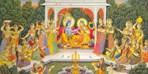 Miniature Painting  ( Radha & Kishan with Gopies )