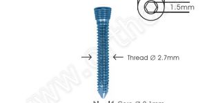 Small Fragment - Safety Lock Screw 2.7mm - Self Tapping