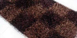 Polyester Shaggy Brown Rug