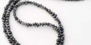 Natural Blackish Silver Color Rough Diamond Beads