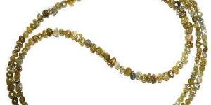 Yellowish Congo Coated Rough Diamond Beads