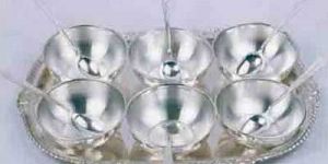 Silver Ice Cream Bowl Sets