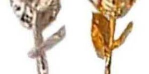 Small Golden & Silver Rose