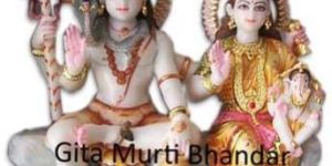 Marble Shiva Parvati Statue