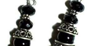 Silver Beaded Earrings