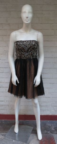 Evening Dress with Embellished Seed Beads and Bugle Beads