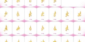 Gold Alphabet Pendants