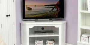Painted Wooden Corner TV Cabinet