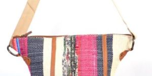 Handmade Multicolor Carpet Style Leather Touch Shoulder Bag