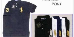 Metallic Pony Polo T-shirt