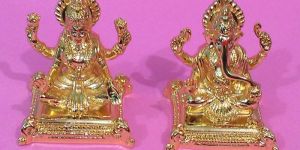 Gold Plated Laxmi Ganesha