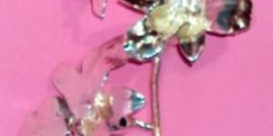 Silver Plated Orchid Flower