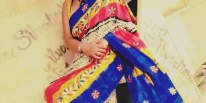 Motka Silk with Kathiawari Work