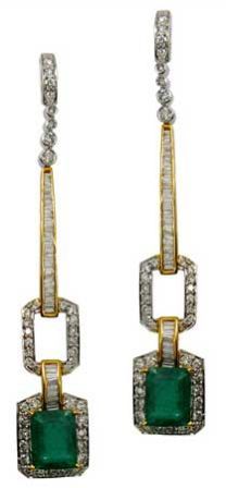 Emerald Diamond Earrings