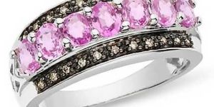 Pink Sapphire Diamond Ring