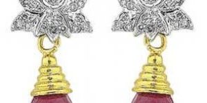 Rubelite Diamond Earrings