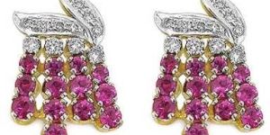 Ruby Diamond Earrings