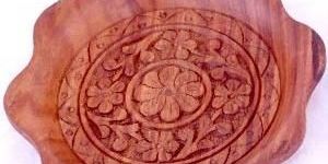 Wood Carved Serving Plate
