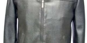 Mens Grey Leather Jacket