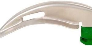 Green System Fiber Optic Disposable Blade (Macintosh Blades-English Profile)