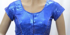 Blue Sequence Readymade Blouse