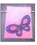 Butterfly Print Jute Bag