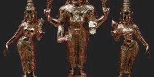 Brass Vishnu Laxmi Statue