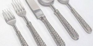 Stainless Steel Chevron Cutlery Flatware Set