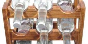 Mango Wood Bottle Stand