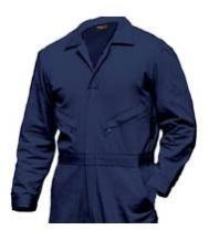 Blue Cotton Coverall Suit